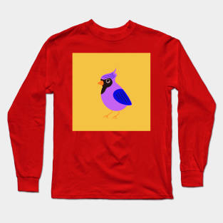 Purple black bird Long Sleeve T-Shirt